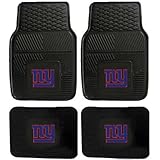 NFL New York Giants Car Floor Mats Heavy Duty 4-Piece Vinyl - Front and Rear