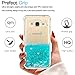 LeYi for Galaxy J3 V/Sky/Amp Prime/Express Prime/ J3 (2016) 6/ Sol Case with Tempered Glass Screen Protector [2 Pack], Girls Glitter Liquid Clear TPU Protective Case for Samsung J3V Turquoise
