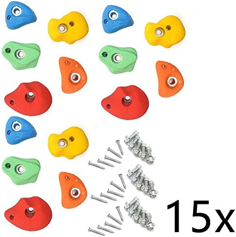 JOYFULBID Climbing Holds Stones Rocks for Kids Climb Grips Set Wall Grab Garden Games for Children