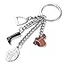 Troika Pferdegluck Keychain with Equestrian Horseback Riding Charms