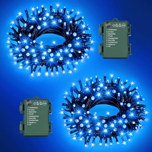 Battery Operated Blue LED String Lights