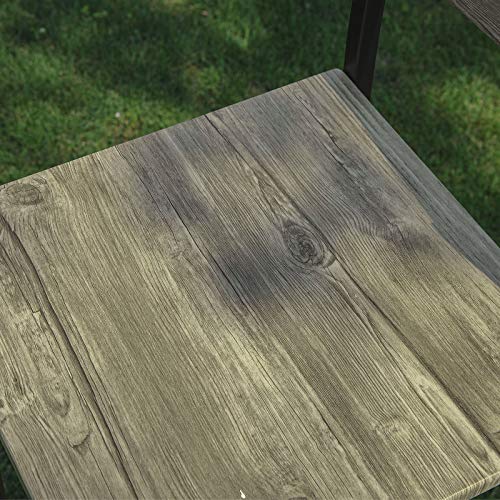 SoBuy FST53-Ax4 4-er Set Barhocker Barstühle mit Rücken-Lehne Thekenstühle mit Fußstütze, Sitzhöhe 67 cm, BHT ca… – Bild 7