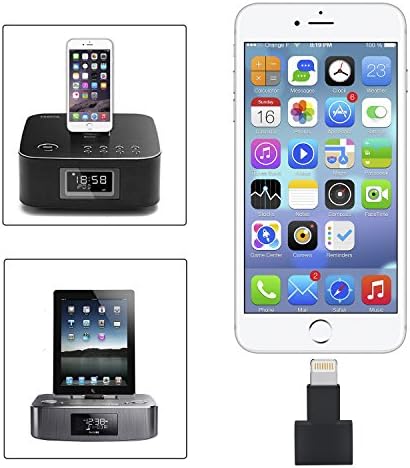 YAKAR Prolonged Dock Charging Adapter, Male to Feminine Growth Adapter, Appropriate for Cell Telephone, Pill Charging (Black)