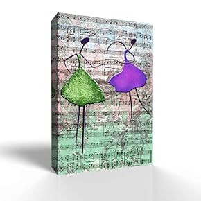 Canvas Wall Art Elegant Dancer Pictures Home Wall Decorations for Bedroom Living Room Paintings Canvas Prints Framed - 12x18 inches