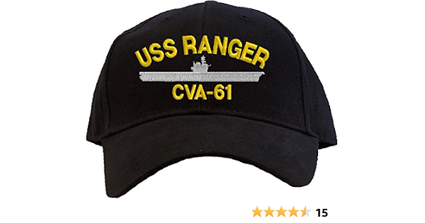 USS Ranger CVA-61 Embroidered Baseball 