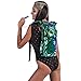 Vibedration Holographic Rave Hydration Pack | 2L Water Capacity | Music Festival Outfits, Perfect for Hiking & Camping (Iridescent)