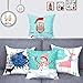 BLEUM CADE Pack of 4 Merry Christmas Decorative Pillow Cover Snowman and Deer Pillow Covers Elk Throw Pillow Cover Daily Cushion Cover for Christmas Home Office Car Sofa