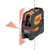 Klein Tools 93LCLS Self-Leveling Class II (&le; 1mW) Laser Level with Bright Red Cross Lines and Plumb Spot, Magnetic and Ceiling Clamp Mounting