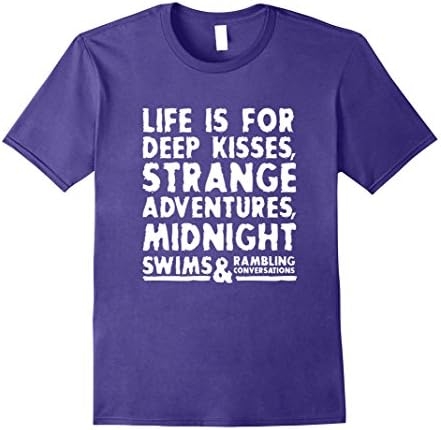 Mens Life Is For Adventures & Various Things T-Shirt Medium Purple