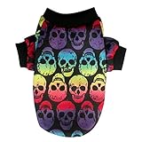 Woaills Hot Sale!!Puppy Skull T-Shirt,Small Dog Cat Pet Clothes Apparel (S, Mulitcolor)