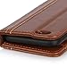 E LV iPhone 6S Case, iPhone 6 Case Cover - PU Leather Book Style Wallet Flip Slim Case Cover for iPhone 6S / iPhone 6 with 1 Stylus and 1 Screen Protector - Brown