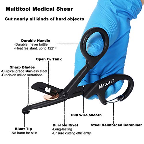 MEUUT 2 Pack EMT Trauma Shears with Carabiner7.5" Bandage Scissors