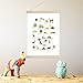 Nature Themed English Alphabet Wall Art Print 11x14 Nursery Decor Kid's Wall Art Print Kid's Room Decor Gender Neutral Nursery Decor Animal ABC Poster Baby Room Decor Playroom Decor