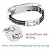 bayite Leather Bands Compatible Fitbit Alta and Alta HR, Adjustable Metal Buckle Leather Wristband, Chocolate Brown Small 5.5