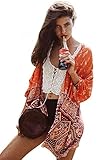 Yonala Women's Sexy Cardigan Blouse Bikini Swimwear Kimono Cover Up Beach Dress