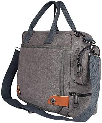 Rewy DJ-05 Grey 15.Inch Large Laptop Briefcase Bag | Adjustable Shoulder Strap Office,College Briefcase Bag