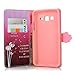 MOLLYCOOCLE Galaxy Grand Prime Case [Hot Pink Dandelion] Stand Wallet Purse Credit Card ID Holders TPU Soft Bumper Premium PU Leather Ultra Slim Fit Cover for Samsung Galaxy Grand Prime G5308/G530H