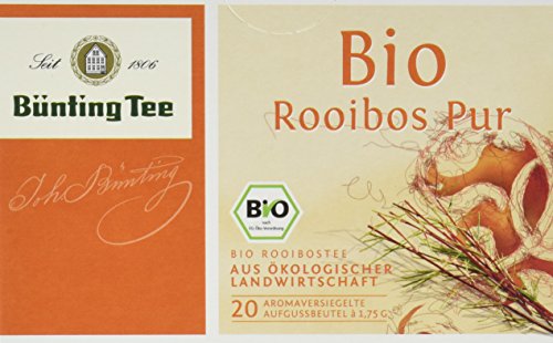 Bünting Tee Rooibos Pur 3er Pack â Bio Rooibostee â 3 x 20 Teebeutel