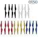 5 Colors Propeller Accessories New Quick Release Low-Noise Propellers CCW/CW Props Blades for DJI Tello RC Quadcopter,Pack of 5 Sets (Black+ White + Blue+ Red+ Yellow) Helistar