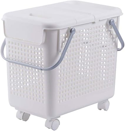 Nblyw Panier A Linge Avec Roulettes Panier Sale Avec Couvercle Salle De Bains Multifonctionnelle Panier A Linge Avec Vetements Pratiques Modele De Trou Pour Ventilation White Amazon Fr Cuisine Maison