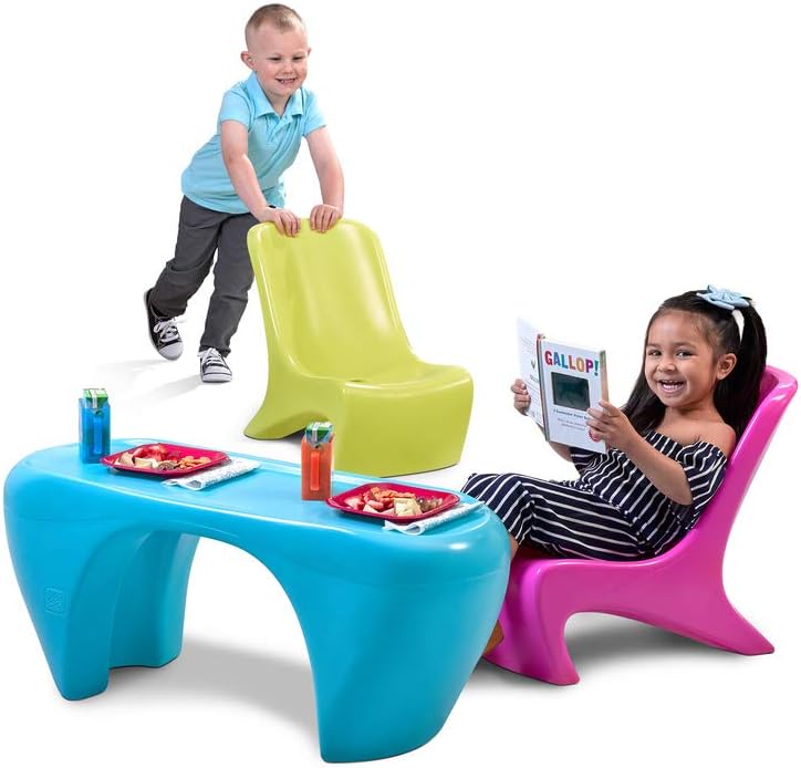 step2 table and chairs pink