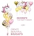 Unicorn Balloons Set - Pink & Rose Gold Unicorn Party Supplies with Confetti & Heart balloons for a beautiful birthday bouquet or baby shower. Gorgeous Balloon decorations w/free Birthday Girl Gift!