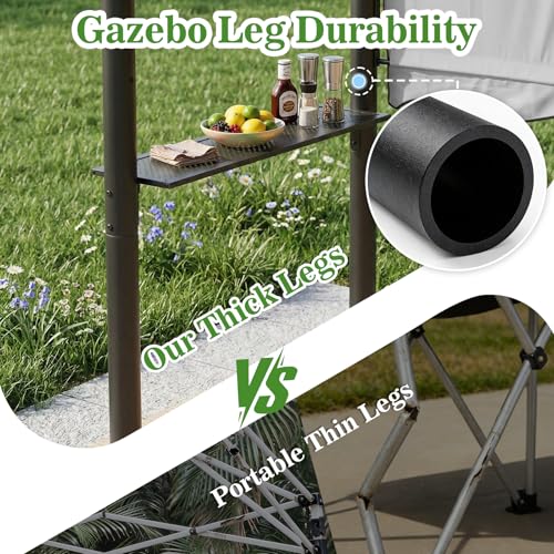 CHARMELEON G85 Grill Gazebo Review: 8x8 FT Grill Shelter with Awning & Shelves image 27