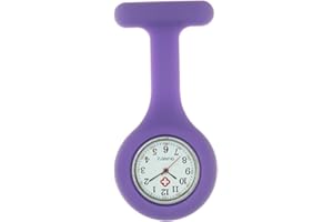 FOBTIME Silicone Pocket Brooch Clip Fob Medical Nurse Watch Pocket Clock Gift for Hospital Doctors Nursing Timepiece