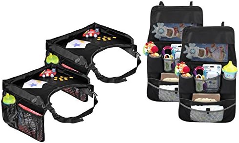Babyhaven Bundle: Snack &amp; Play Travel Tray with Backseat Organizer, Set of 2