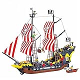 Pirates Ship Series Black Pearl Building Blocks Set Model 870+pcs Educational DIY Construction Bricks Toys For Children
