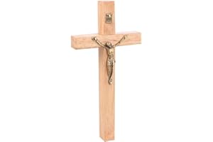 Crucifix Wall Catholic Wooden Wall Cross Hanging Jesus Cross Wall for Home Weddings Party Meditation Decoration