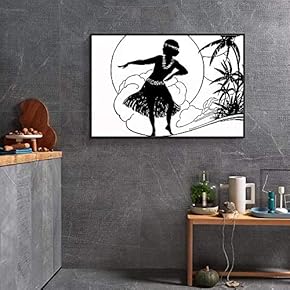 Floating Framed for Living Room Bedroom Black and...