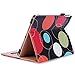 ProCase for iPad Pro 9.7 Case 2016 (Old Model), PU Leather Stand Folio Cover for iPad Pro 9.7 Inch (A1673/A1674/A1675) with 3 Viewing Angles & Pencil Holder & Document Card Pocket -Circles