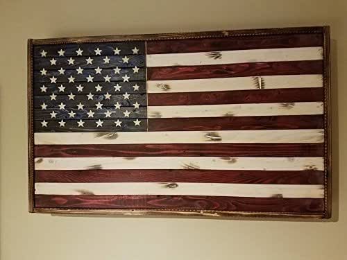 Rustic Wood American Flag Wall Decor