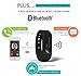 LQM I5 Plus Smart Bracelet Bluetooth 4.0 Touch Screen Fitness Tracker Health Sport Wristband Sleep Monitor TPU Material (Black)