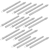 uxcell 6mm Tip 71mm Length Round Shank Triangle Head Tile Drill Bits 20pcs