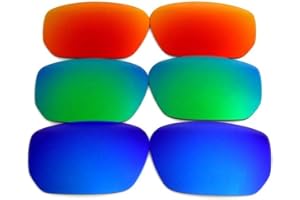GALAXYLENSE Galaxy Replacement Lenses For Oakley Style Switch Polarized Green&Red 2 Pair