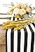 Ling's moment Classical Durable Black and White Striped Table Runner for Wedding Graduation Bachelorette Party Table Decorations - Cotton Canvas Fabric 12