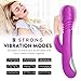 Thrusting Dildo Rabbit Vibrator with 3 Powerful Thrusting Intensities 9 Vibration Modes Heating for G-Spot Clit Stimulation, Fovel Bunny Vibrator Personal Sex Toy for Women, Rechargeable Purplethumb 2