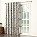 Sun Zero Kara Floral Print Energy Efficient Grommet Sliding Patio Door Curtain Panel, 100