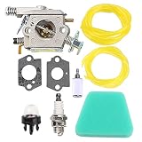 Buckbock C1U-W8 Carburetor with Gaskets for Poulan 1950 2050 2250 2375 2550 Craftsman Chainsaw Replace ZAMA C1U-W14 WT-89 WT-600 WT-624 WT-625 WT-891 Carb 545081885 530069703