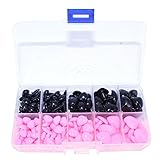 BESTCYC 130pocs 8~16mm(5size) 2Color Plastic Safety