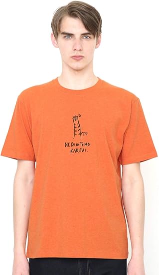 Amazon グラニフ Graniph ヘザー Tシャツ ネコノテモカリタイ ヘザーオレンジ メンズ レディース S G100 G107 Tシャツ カットソー 通販