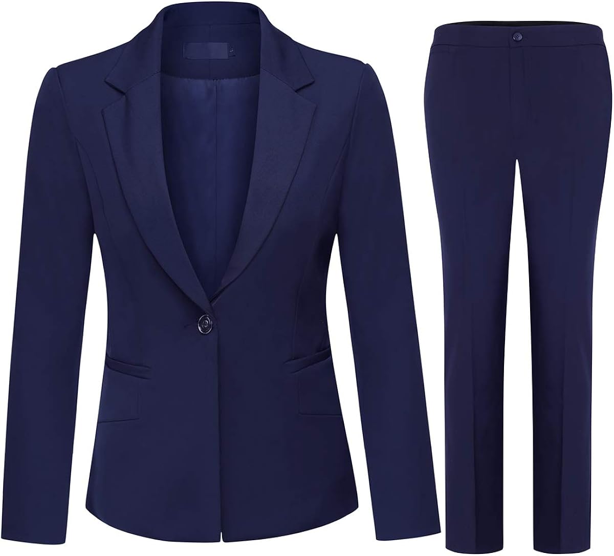 Women's 2 Piece Office Lady Business Suit Set Slim Fit Blazer Pant