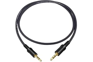 Aux Cable, 3.5mm Stereo Audio Cable, 1M/3.3FT Male-to-Male, Compatible with Phone, Pad, Tablets, Headphones, Speakers