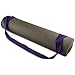 FIT SPIRIT Adjustable Cotton Yoga Mat Carrying Strap, Purple