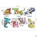 Alphabet Wall Decals Sticker - WK Home, 26 Animals Alphabet Peel and Stick Wall Art for Nursery and Kids Bedroom and Living Room