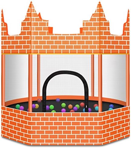 Fashionsport OUTFITTERS 5FT Trampoline for Kids with Enclosure-Suitable for Indoor or Outdoor Use-Unique Design Castle Style