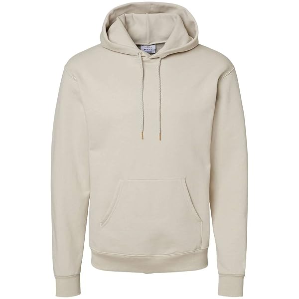Champion Mens Powerblend Hooded Sweatshirt, M, Sand at Amazon