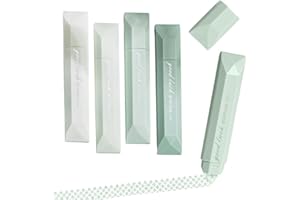 NOGCAW Double Sided Tape Pens, Double Sided Tape Roller, D𝐨uble Si𝐝ed Glue Pen, Office Adhesive Tape for Scrapbooking, Gift Wrapping, Photo Mounting, School Office & Crafts (Green)